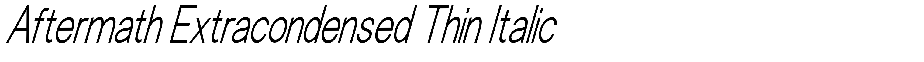 Aftermath Extracondensed Thin Italic